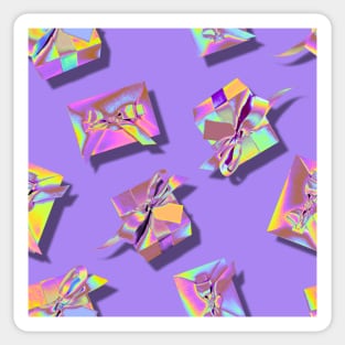 Pink Holographic Presents Sticker